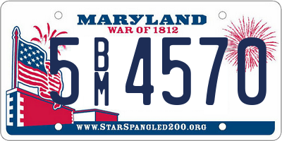 MD license plate 5BM4570