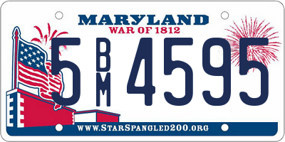 MD license plate 5BM4595