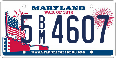 MD license plate 5BM4607