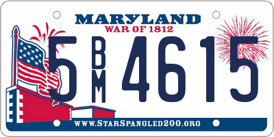 MD license plate 5BM4615