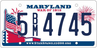 MD license plate 5BM4745