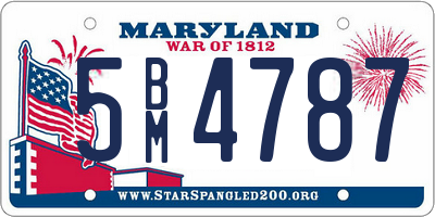 MD license plate 5BM4787