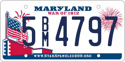 MD license plate 5BM4797