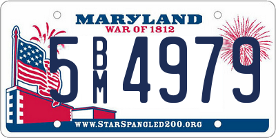 MD license plate 5BM4979
