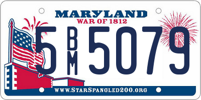 MD license plate 5BM5079