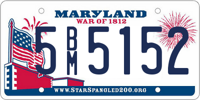 MD license plate 5BM5152