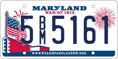 MD license plate 5BM5161