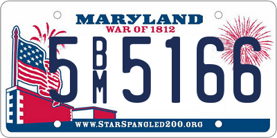 MD license plate 5BM5166