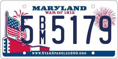 MD license plate 5BM5179
