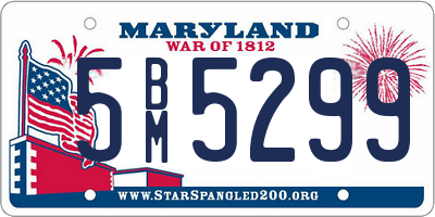 MD license plate 5BM5299