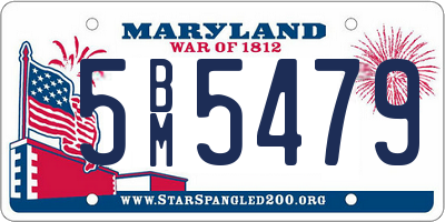 MD license plate 5BM5479
