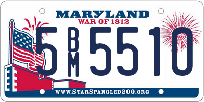 MD license plate 5BM5510