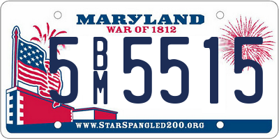 MD license plate 5BM5515