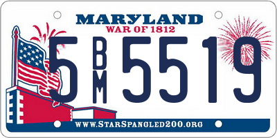 MD license plate 5BM5519