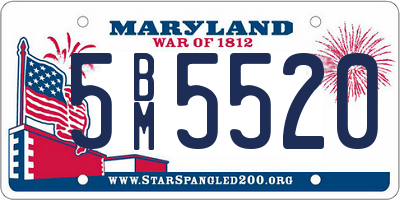 MD license plate 5BM5520