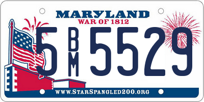MD license plate 5BM5529