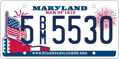 MD license plate 5BM5530
