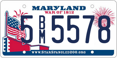 MD license plate 5BM5578