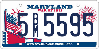 MD license plate 5BM5595