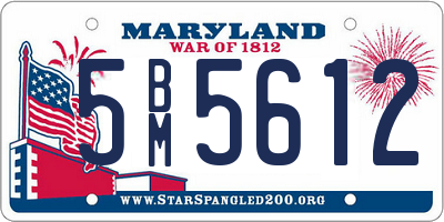 MD license plate 5BM5612