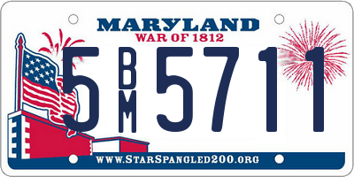 MD license plate 5BM5711