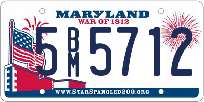 MD license plate 5BM5712