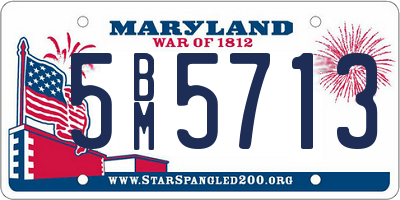 MD license plate 5BM5713
