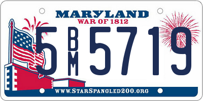 MD license plate 5BM5719