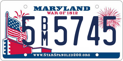 MD license plate 5BM5745