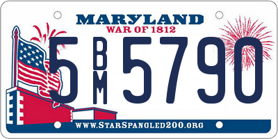 MD license plate 5BM5790
