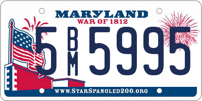 MD license plate 5BM5995