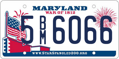 MD license plate 5BM6066