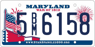 MD license plate 5BM6158