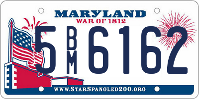 MD license plate 5BM6162