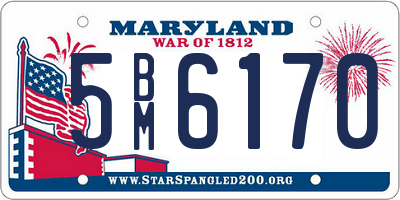 MD license plate 5BM6170