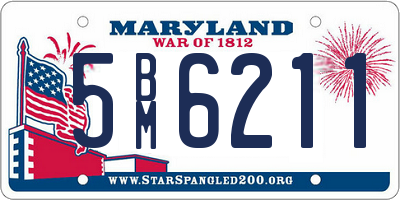 MD license plate 5BM6211