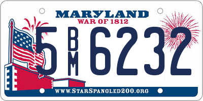 MD license plate 5BM6232