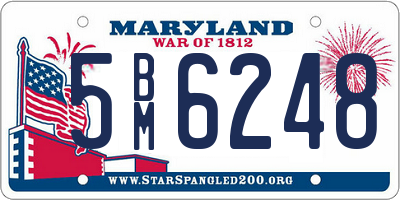 MD license plate 5BM6248