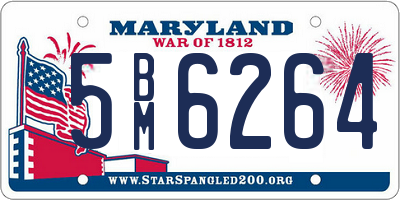 MD license plate 5BM6264