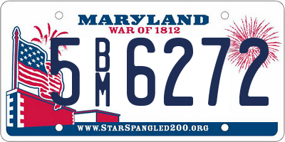 MD license plate 5BM6272