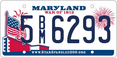 MD license plate 5BM6293