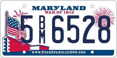 MD license plate 5BM6528