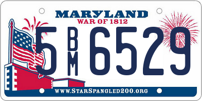 MD license plate 5BM6529