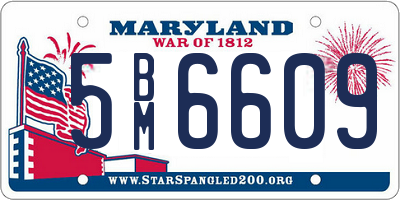 MD license plate 5BM6609
