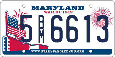 MD license plate 5BM6613