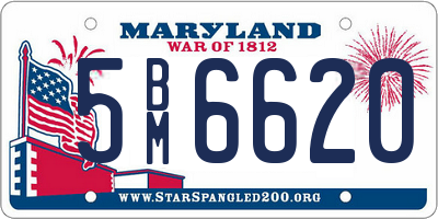 MD license plate 5BM6620