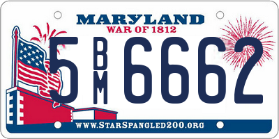 MD license plate 5BM6662