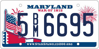 MD license plate 5BM6695
