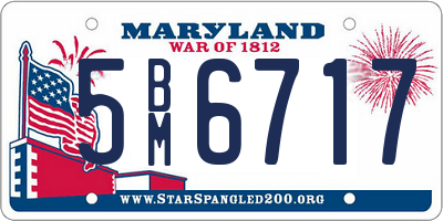 MD license plate 5BM6717