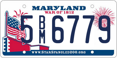 MD license plate 5BM6779